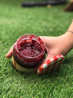 Una foto de Salsa para carnes: Mermelada de frambuesas