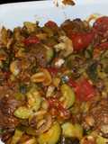 Braciole with chunky tomato-mushroom sauce