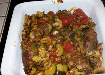 New Recipe Braciole with chunky tomatomushroom  sauce Home Style