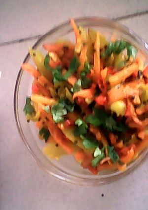 A picture of Easy mango n carrot pickle.