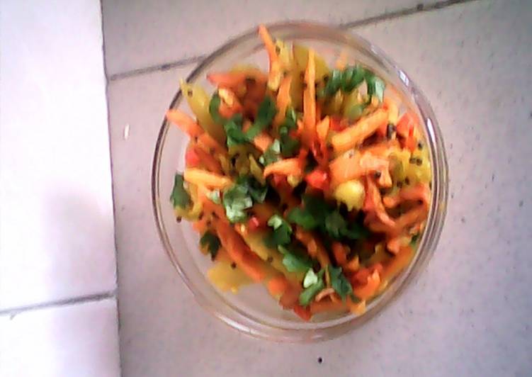 How to Make Favorite Easy mango n carrot pickle