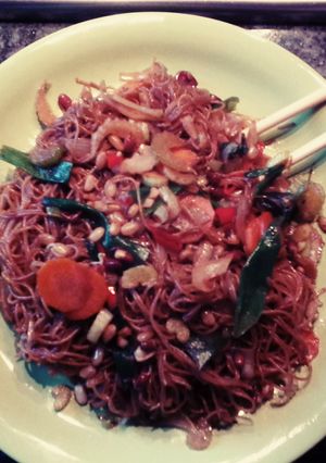 A picture of Spicy Fried Noodles - Cantonese style.
