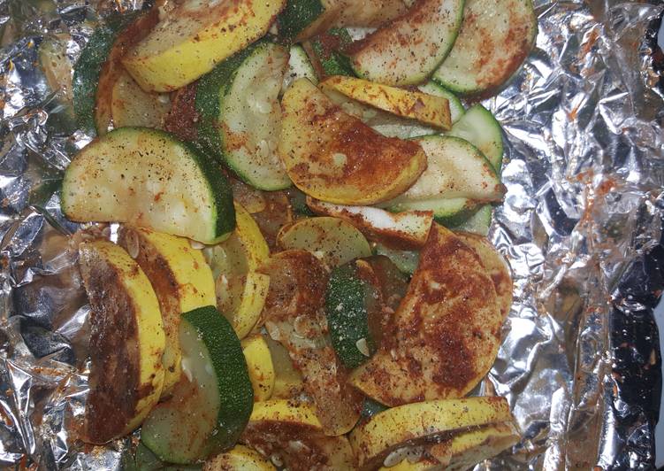 Recipe of Any-night-of-the-week Fire pit Zucchini and yellow squash