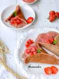 Strawberry Beetroot Vla in Folded Beetroot Pancake