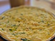 Una foto de quiche de puerros