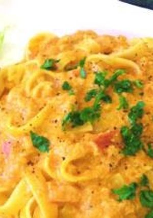 A picture of Golden Crab Sauce with Tagliatelle.