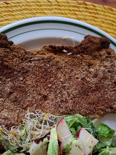 Una foto de Milanesas de cerdo enchiladas en air fryer