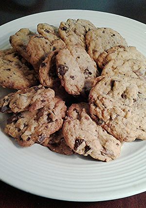 A picture of Chocolate Chip Toffee Cookies.