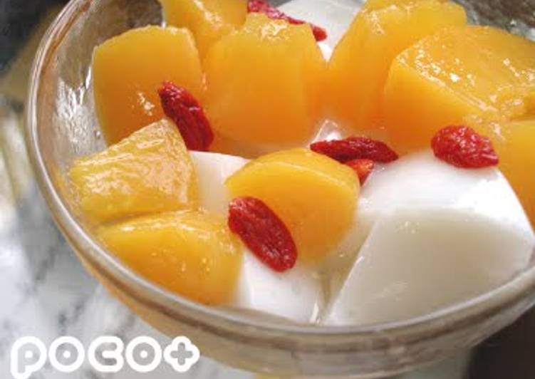 How to Prepare Favorite Annin Dofu (Almond Flavored Jelly) with Loquat Kernels