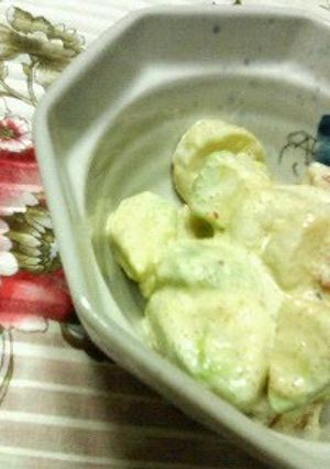 A picture of Chikuwa and Avocado Tossed in Spicy Mayonnaise.