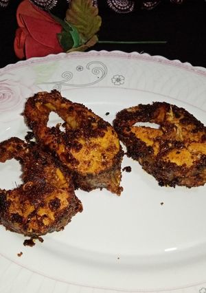 A picture of Fry Rahu fish😋🐟.