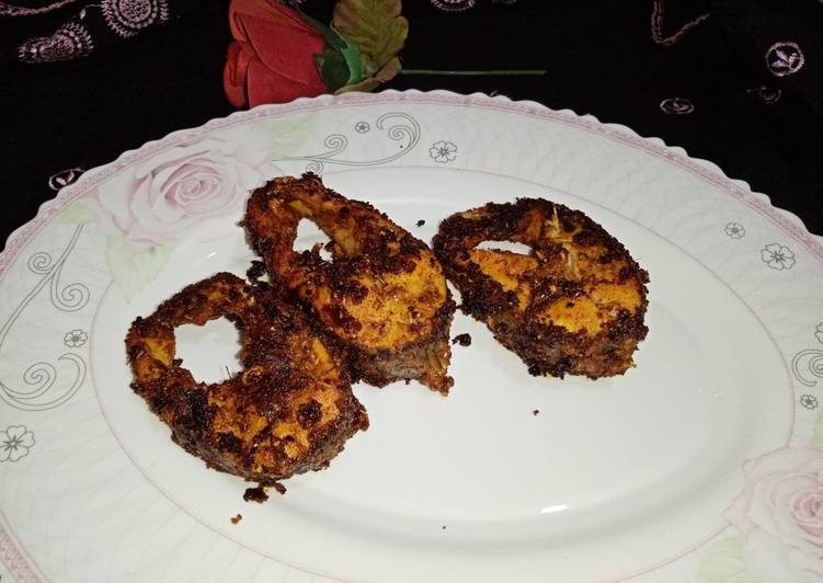 Easiest Way to Make Super Quick Homemade Fry Rahu fish😋🐟
