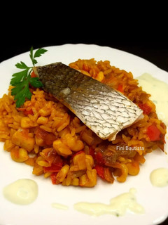 Una foto de Corvina con arroz