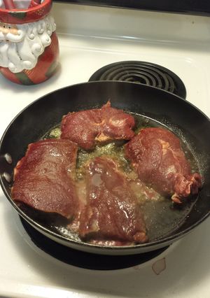 A picture of Seared venision.