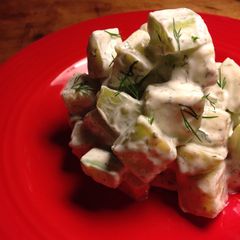 A picture of Cucumber Salad With Dill And Greek Yogurt.