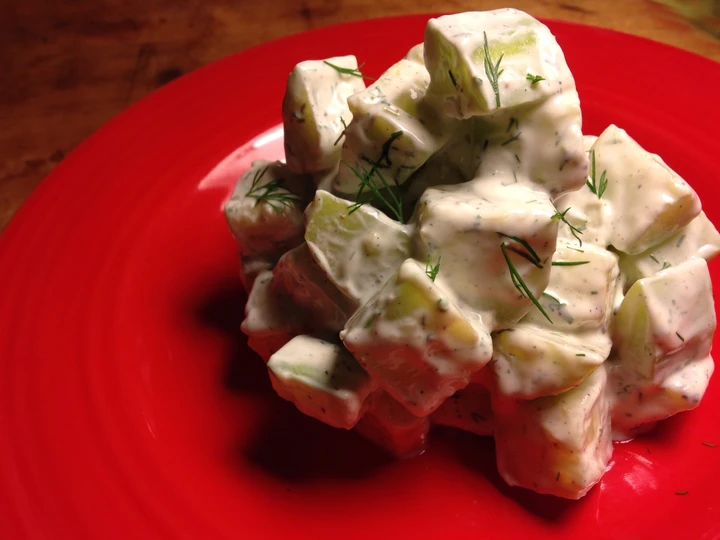 Easy Way Prepare Cucumber Salad With Dill And Greek Yogurt which Delicious