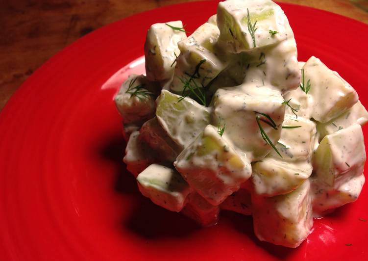 Easiest Way to Make Perfect Cucumber Salad With Dill And Greek Yogurt