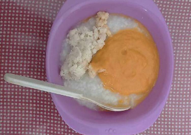 Resep masakan MPASI bubur nasi dan ikan gabus | Cara Buat MPASI bubur nasi dan ikan gabus Yang Lezat