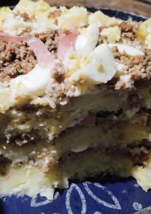 Una foto de Pastel de Papas con Mortadela!!