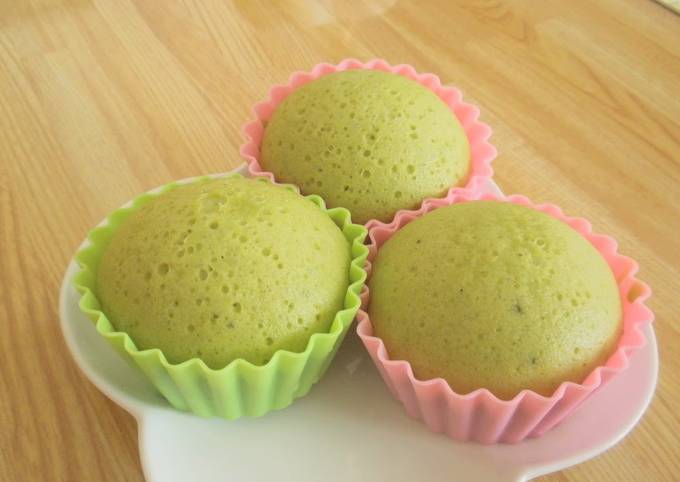 Super Yummy Make it with Rice Flour!  Soft and Bouncy Matcha Steam Buns