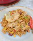 رز ودجاج مكسيكي