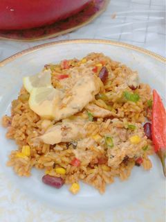 صورة لوصفة رز ودجاج مكسيكي