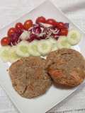 Hamburger di bulgar chinoa e radicchio