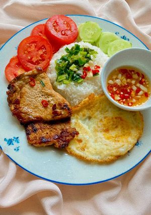 Hình của món #bepvangCơm sườn.