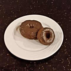 A picture of Baked Chocolate Glazed Donuts.