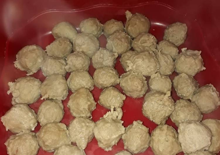 Bakso homemade with food proseccor