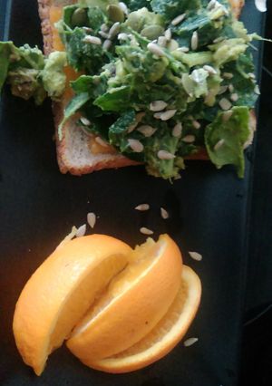 A picture of Teri's Avocado Spinach Slice.