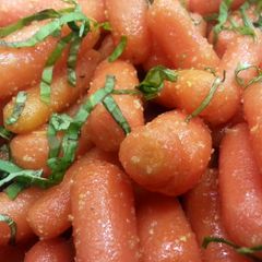 A picture of Easy Glazed Carrots w/ Basil & Orange.
