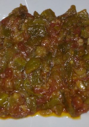 صورة لوصفة فلفل طايب 🌶 مع بادنجال 🍆 روعة