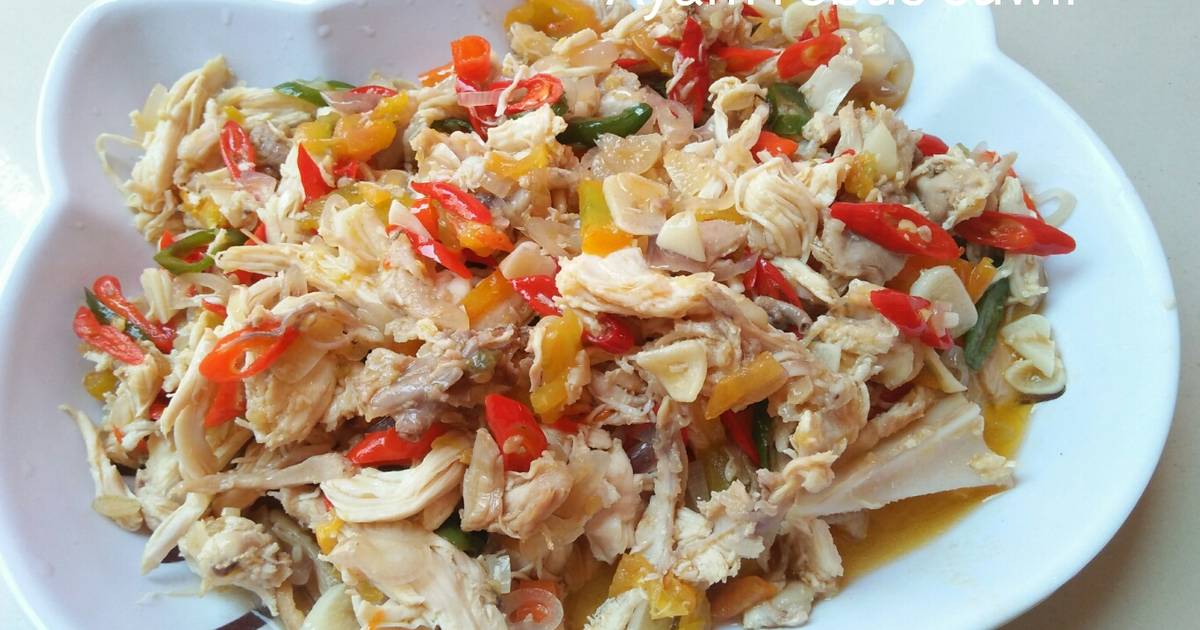 Resep Ayam rebus suwir (pedes) oleh Murty Setiawan - Cookpad