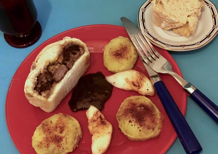 Cordero Patagónico en masa de baguette con mi salsa rápida y sabrosa