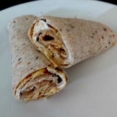 A picture of My Pancake Egg rolled in a Wrap.