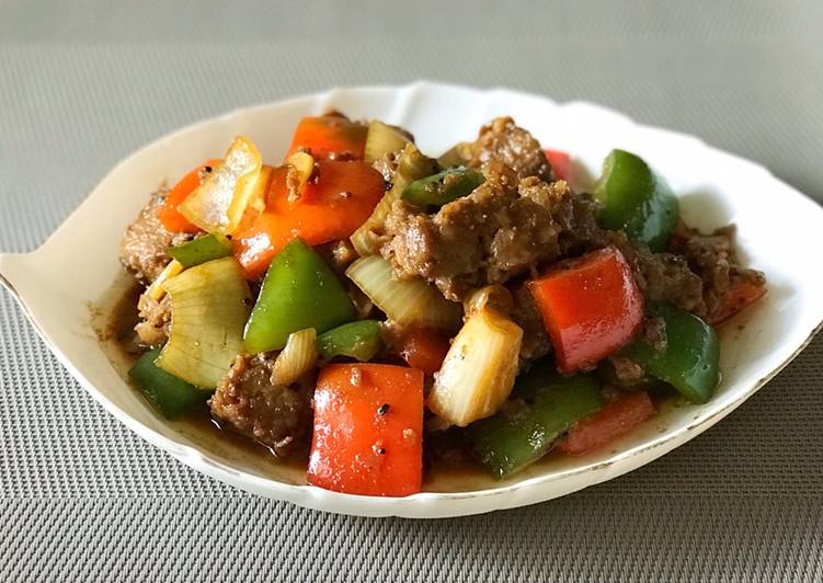 Beef saikoro blackpepper