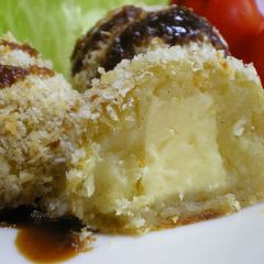 A picture of Non-fried Potato Croquettes with Cheese and Butter.