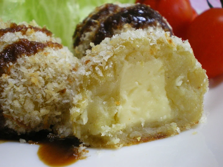 Easy Steps to Make Non-fried Potato Croquettes with Cheese and Butter the So Delicious Really delicious