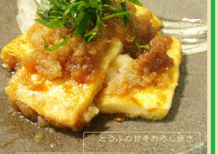 Sweet &amp; Spicy Fried Tofu with Grated Daikon Radish Sauce