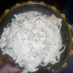 A picture of Fettuccine Chicken Alfredo(my version).