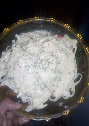 A picture of Fettuccine Chicken Alfredo(my version).