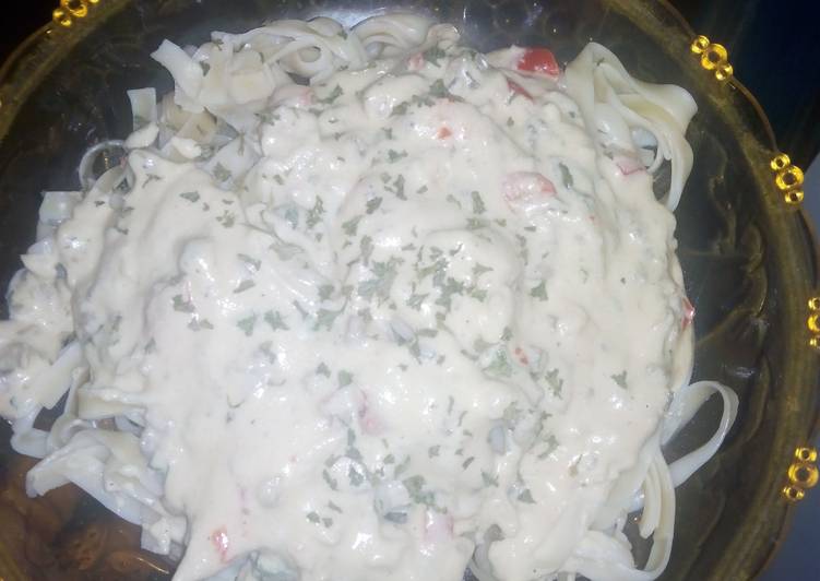 Step-by-Step Guide to Prepare Homemade Fettuccine Chicken Alfredo(my version)