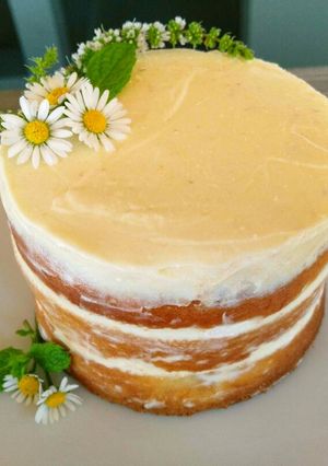 รูปของ เลเยอร์เค้กกล้วยหอม เค้กเปลือย naked cake