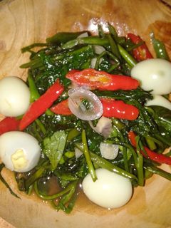 Foto resep Cah kangkung telur puyuh
