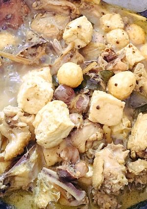 Foto resep Gulai ayam tahu telur puyuh