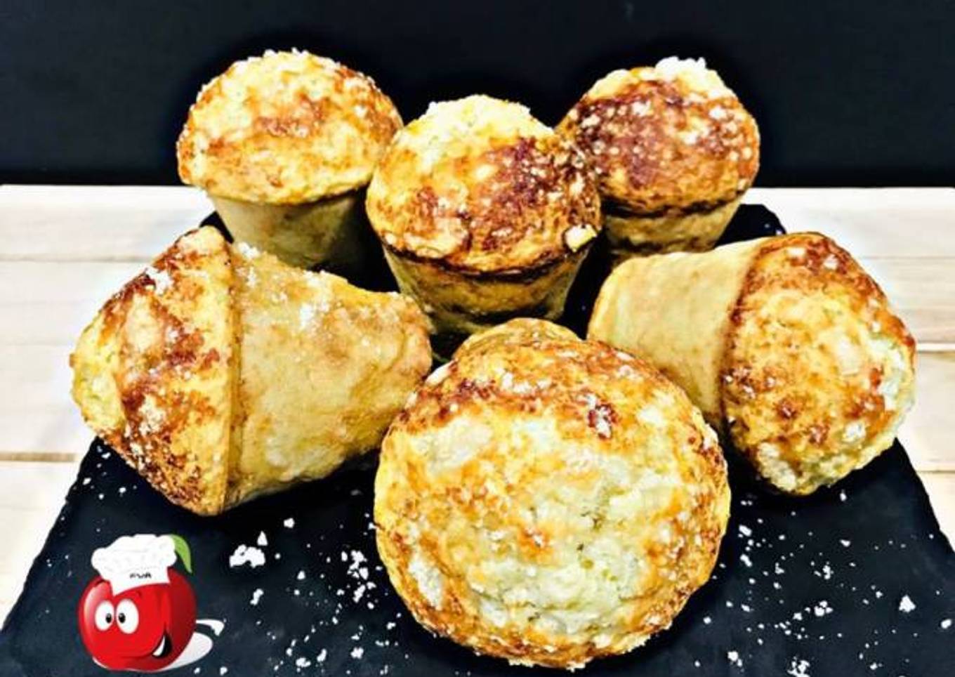 Muffins salados de puerro y parmesano
