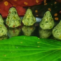 A picture of Paan coconut modak.