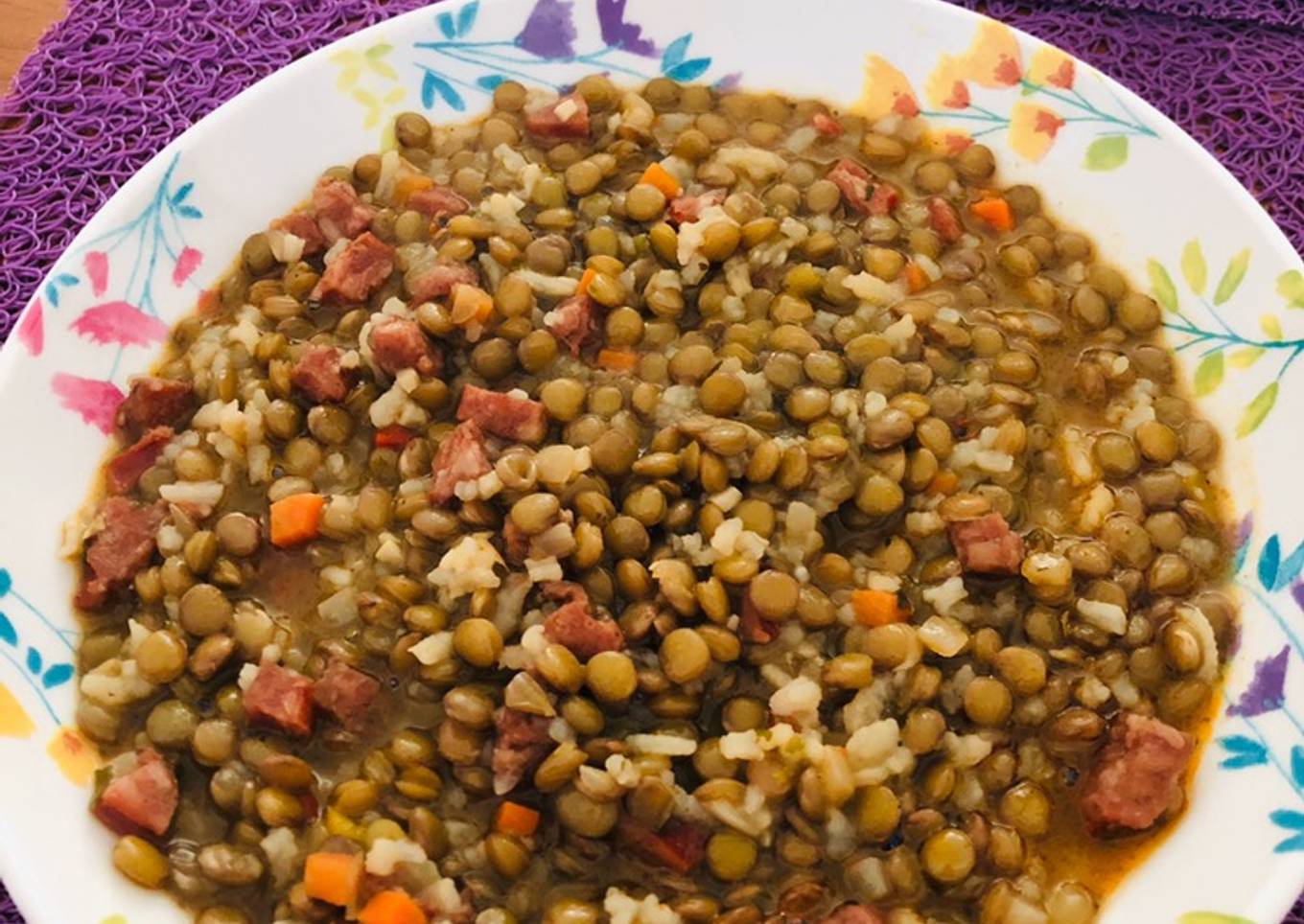 Lentejas sin zapallo