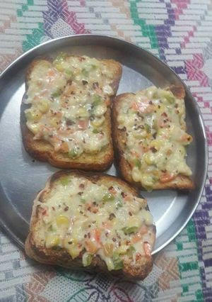 A picture of Cheese corn toast.